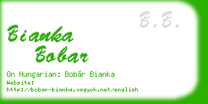 bianka bobar business card