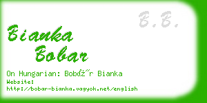 bianka bobar business card